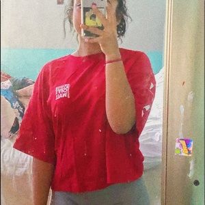 vans oversized crop top